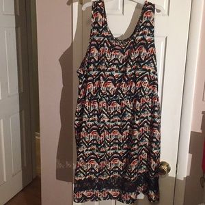 Indulge Multicolored Lace Accent Dress